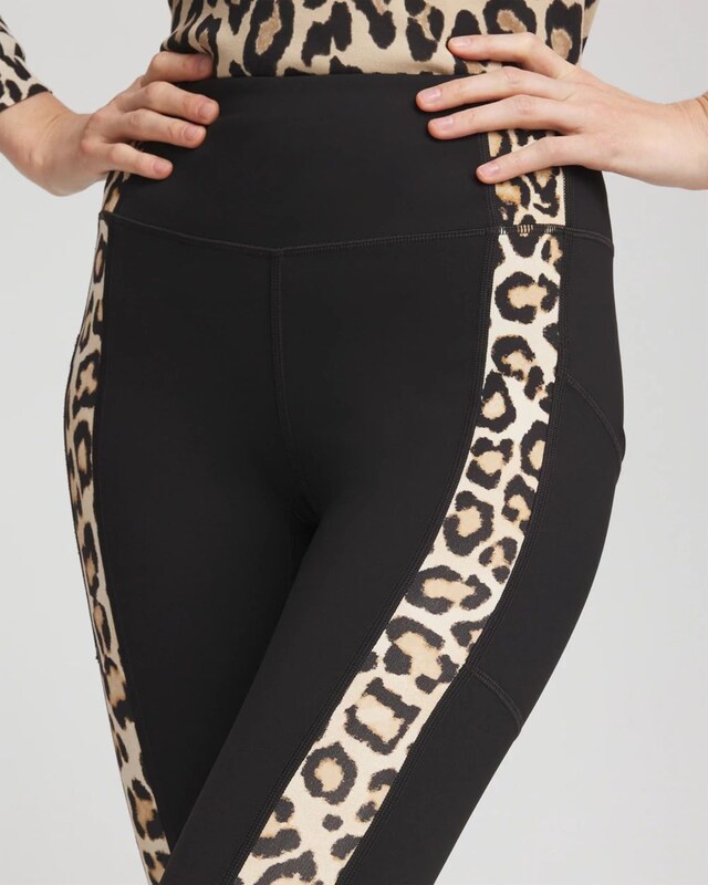 Zenergy Leopard Print Side Panel Leggings - image 4